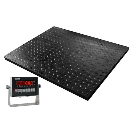 Optima 5000 lb, 1 lb, 5x5' Floor Scale, Legal for Trade, Alloy Steel Base, Bi-Directional RS232, NTEP TitanF 55 5K